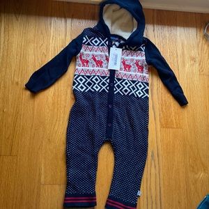 Christmas Reindeer hooded play suit
